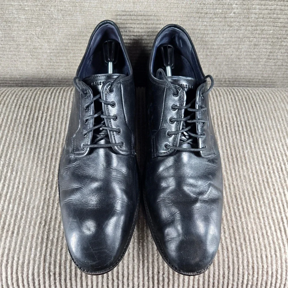Cole Haan Mens 15 Black Leather Plain Toe Derby Dress‎ Shoes C29028